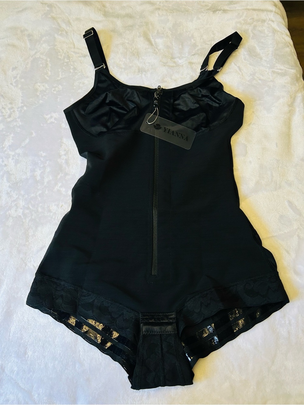YIANNA Women’s Full Body Shaper Size S – Black Firm Control Compression Bodysuit
